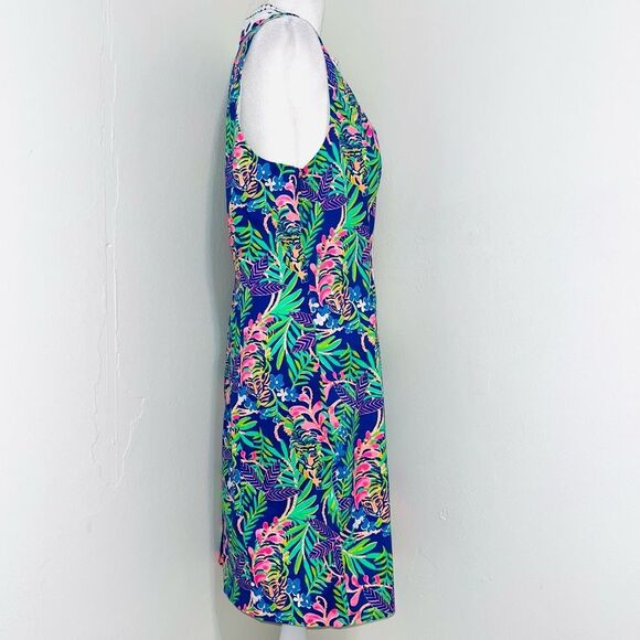Lilly Pulitzer Alexa Stretch Shift Dress Borealis Blue How You like Me Prowl 14 - Picture 2 of 10